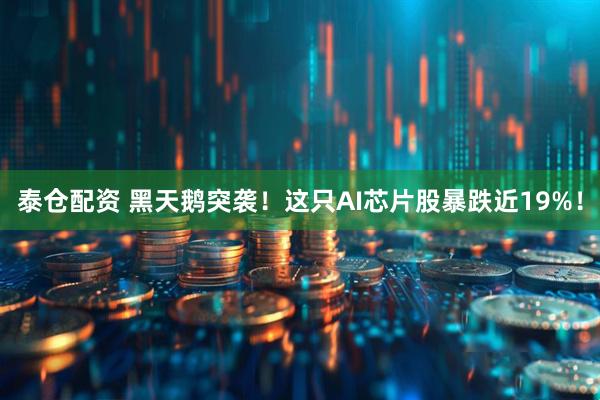 泰仓配资 黑天鹅突袭！这只AI芯片股暴跌近19%！