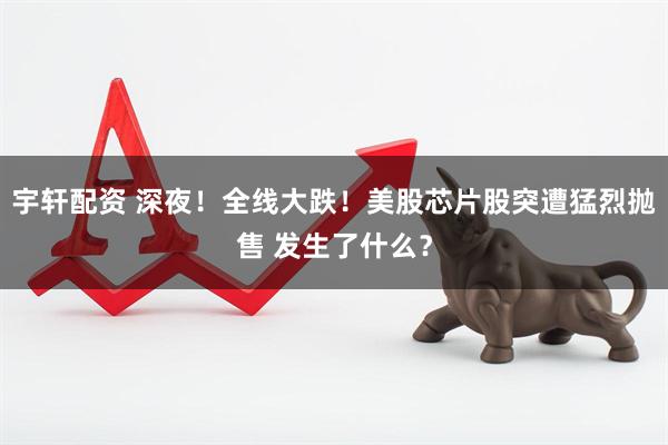 宇轩配资 深夜！全线大跌！美股芯片股突遭猛烈抛售 发生了什么？