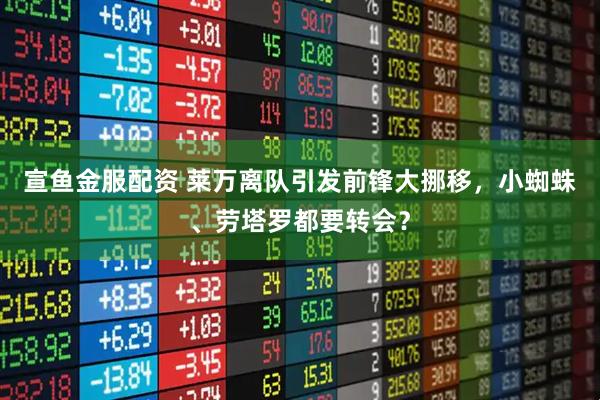 宣鱼金服配资 莱万离队引发前锋大挪移，小蜘蛛、劳塔罗都要转会？